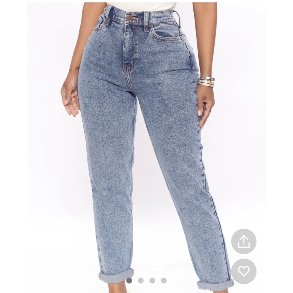 Womens acid wash mom jeans